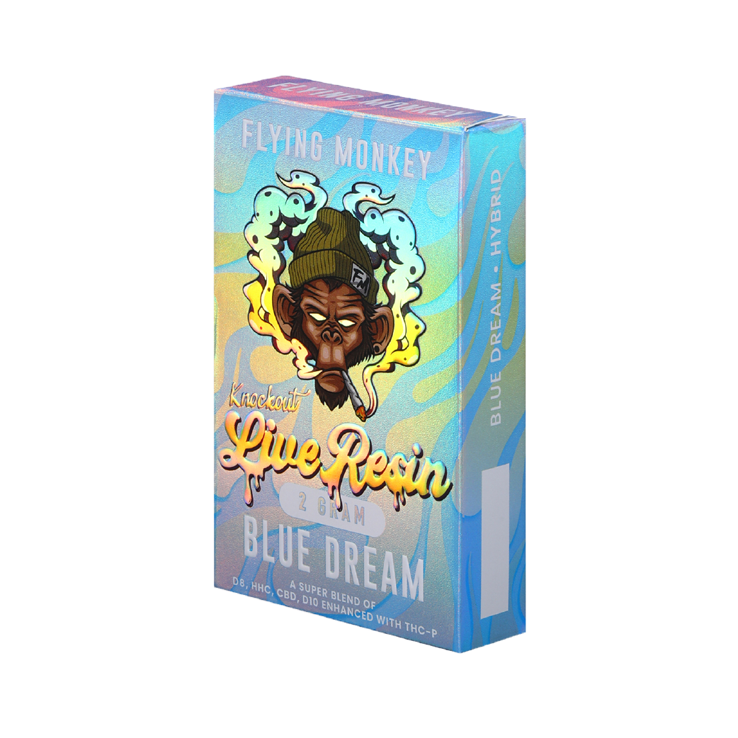 Blue Dream Knock Out Live Resin Delta 8 + HHC +CBD + Delta 10 + THC-P 2g Disposable by Flying Monkey