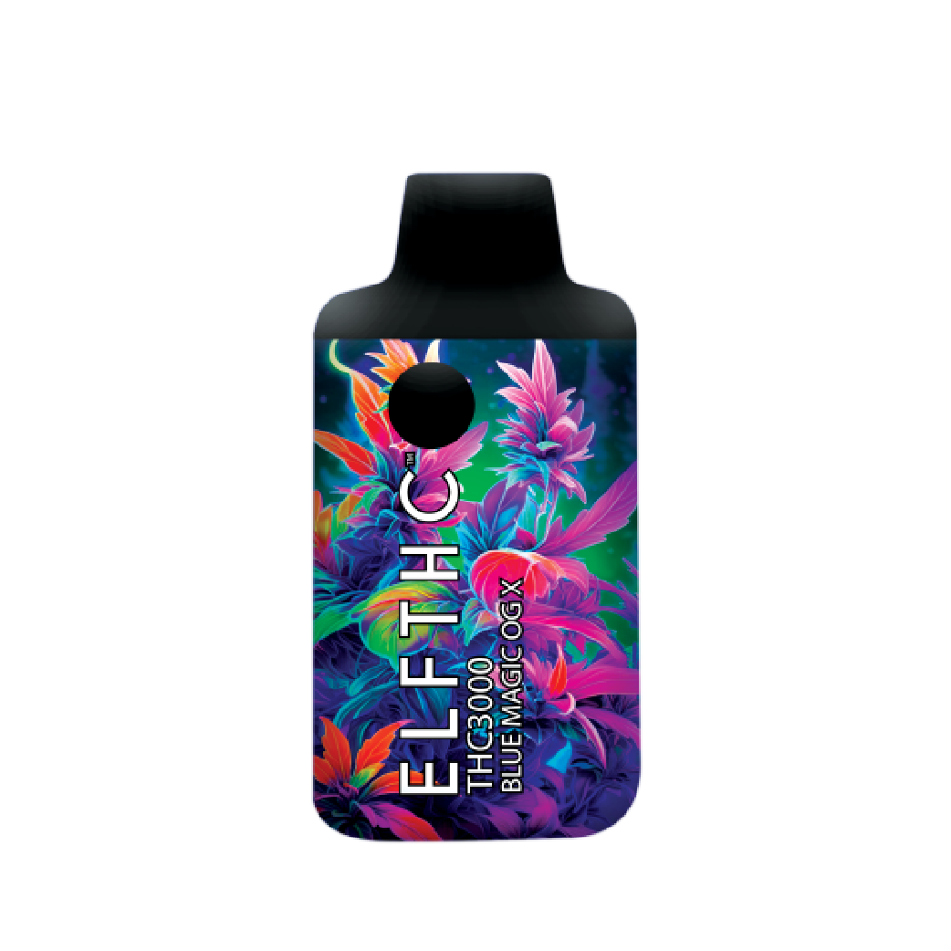 Blue Magic OG X High Potency Blend Delta 8 + THC-P + THC-X 3g Disposable by ELF THC