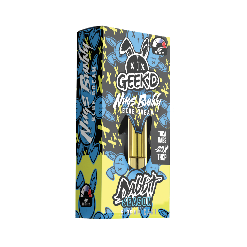 Nugs Bunny Blue Dream THC-A + 20x THC-P 0.5g Cartridge by Geek'd Extracts
