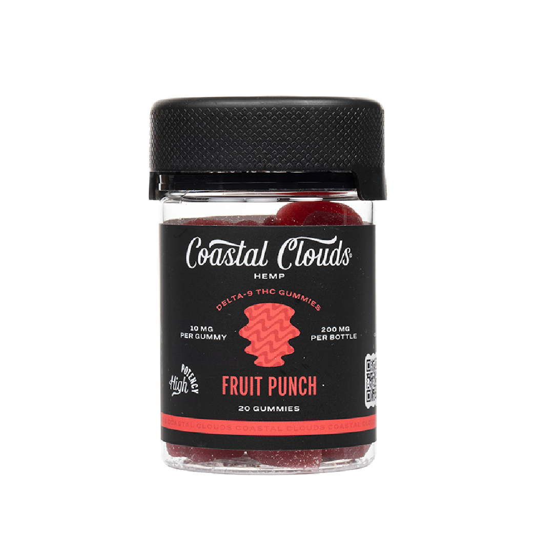 Fruit Punch Delta 9 + THC 200mg Gummies by Coastal Clouds Hemp