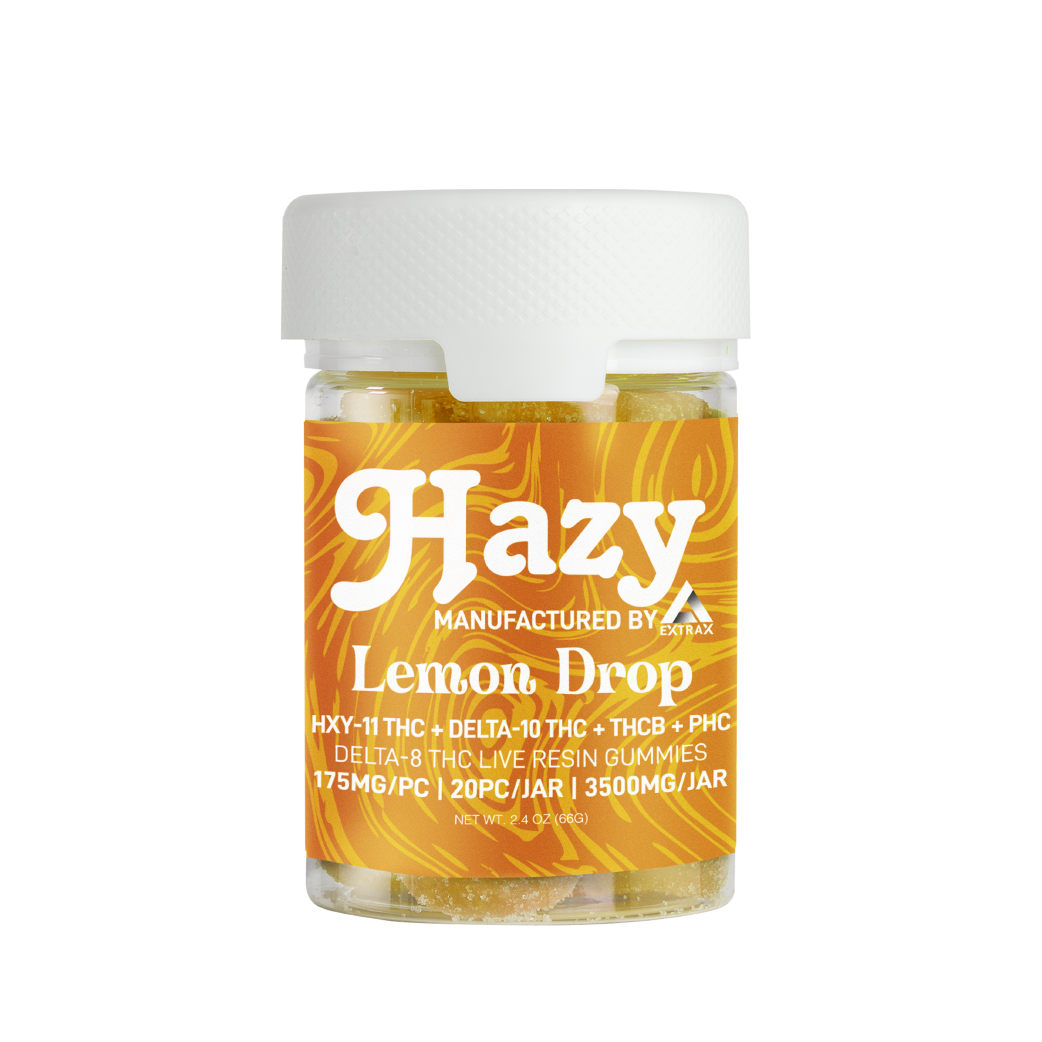 Lemon Drop HXY-11 THC + Delta 10 THC + THC-B + PHC + Delta 8 THC Live Resin 3500mg Gummies by Hazy Extrax