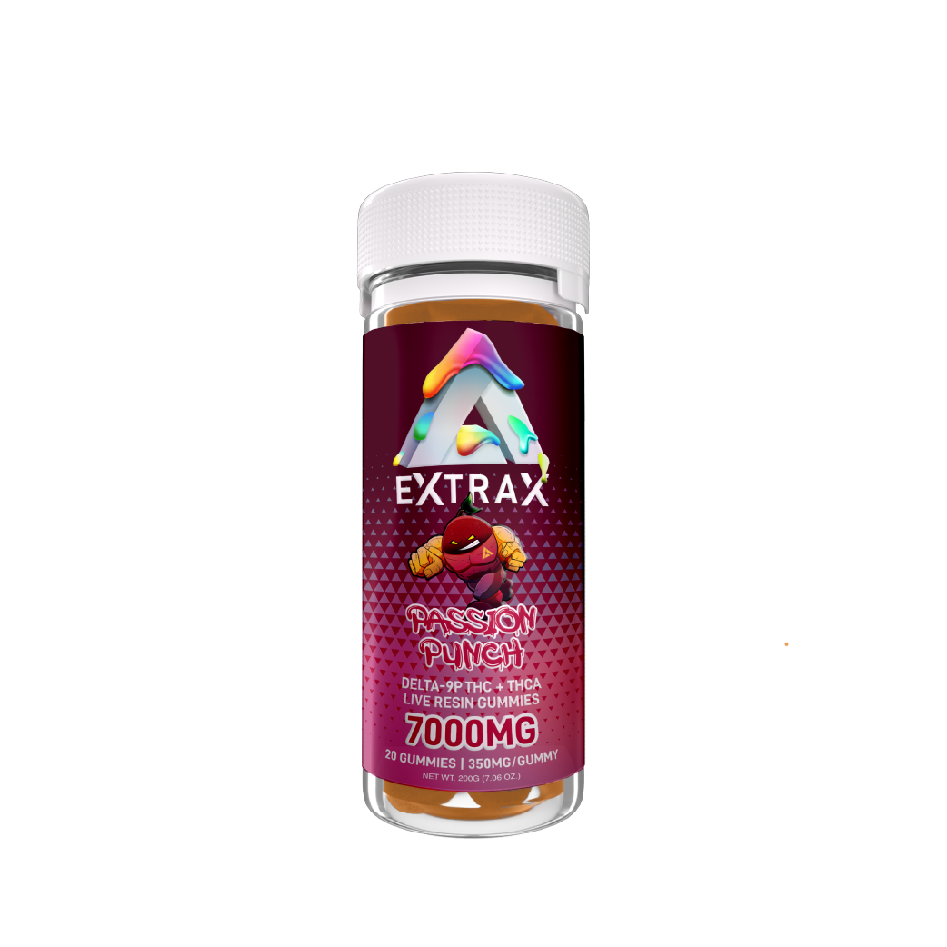 Passion Punch Adios Blend THC-A + Delta 9P THC Live Resin 7000mg Gummies by Delta Extrax