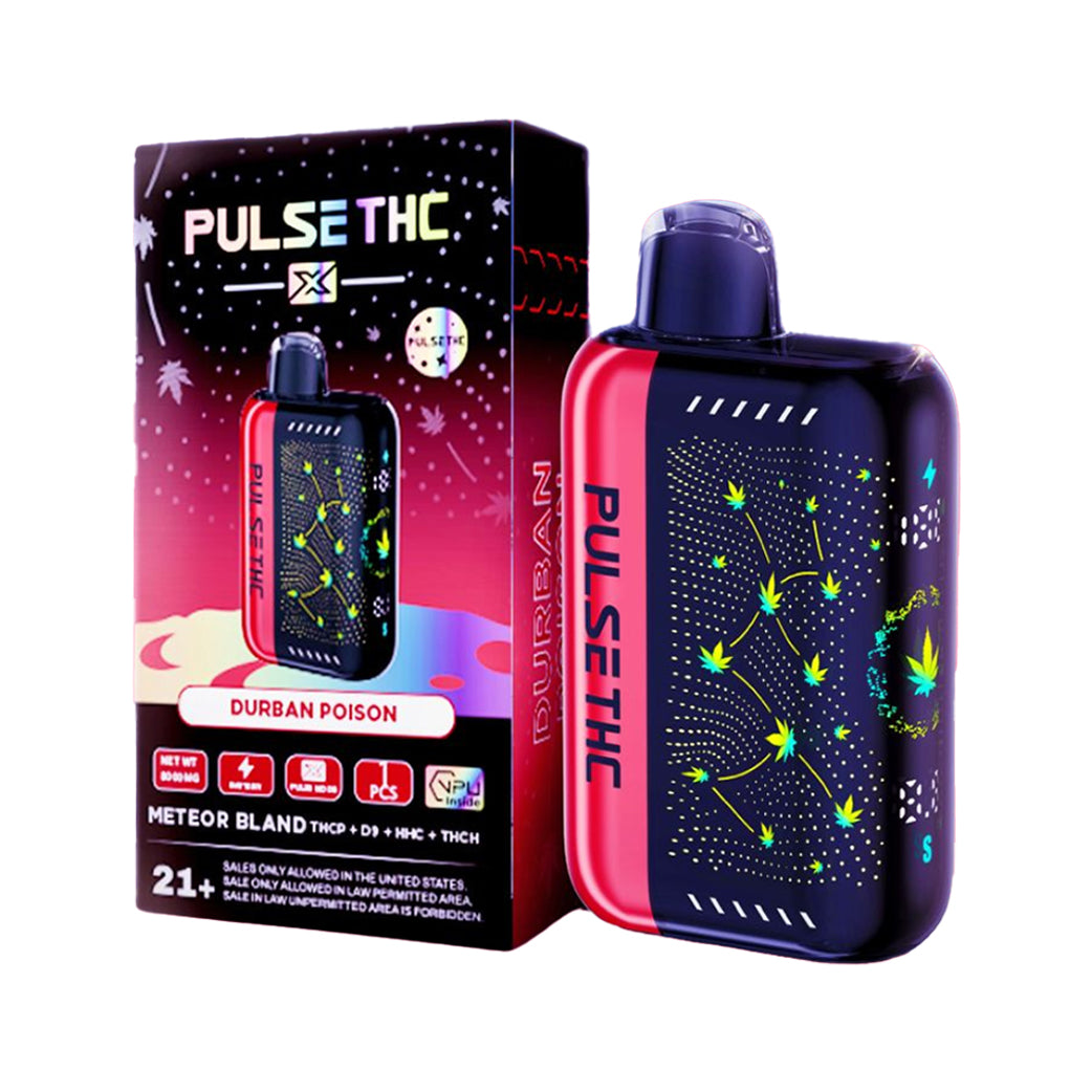 Durban Poison Meteor Blend THC-P + Delta 9 + HHC + THC-H 5g Disposable by Pulse THC X