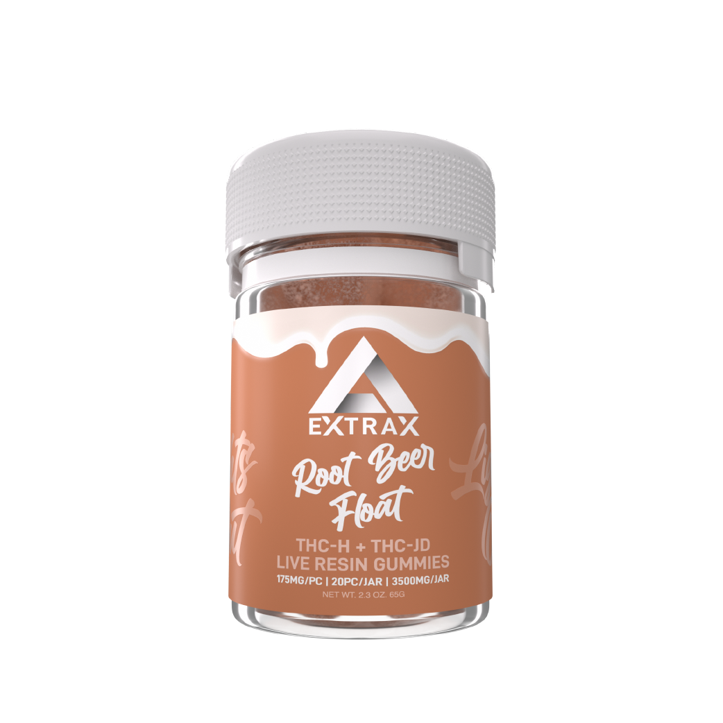 Root Beer Float Lights Out Live Resin THC-H + THC-JD 3500mg Gummies by Delta Extrax