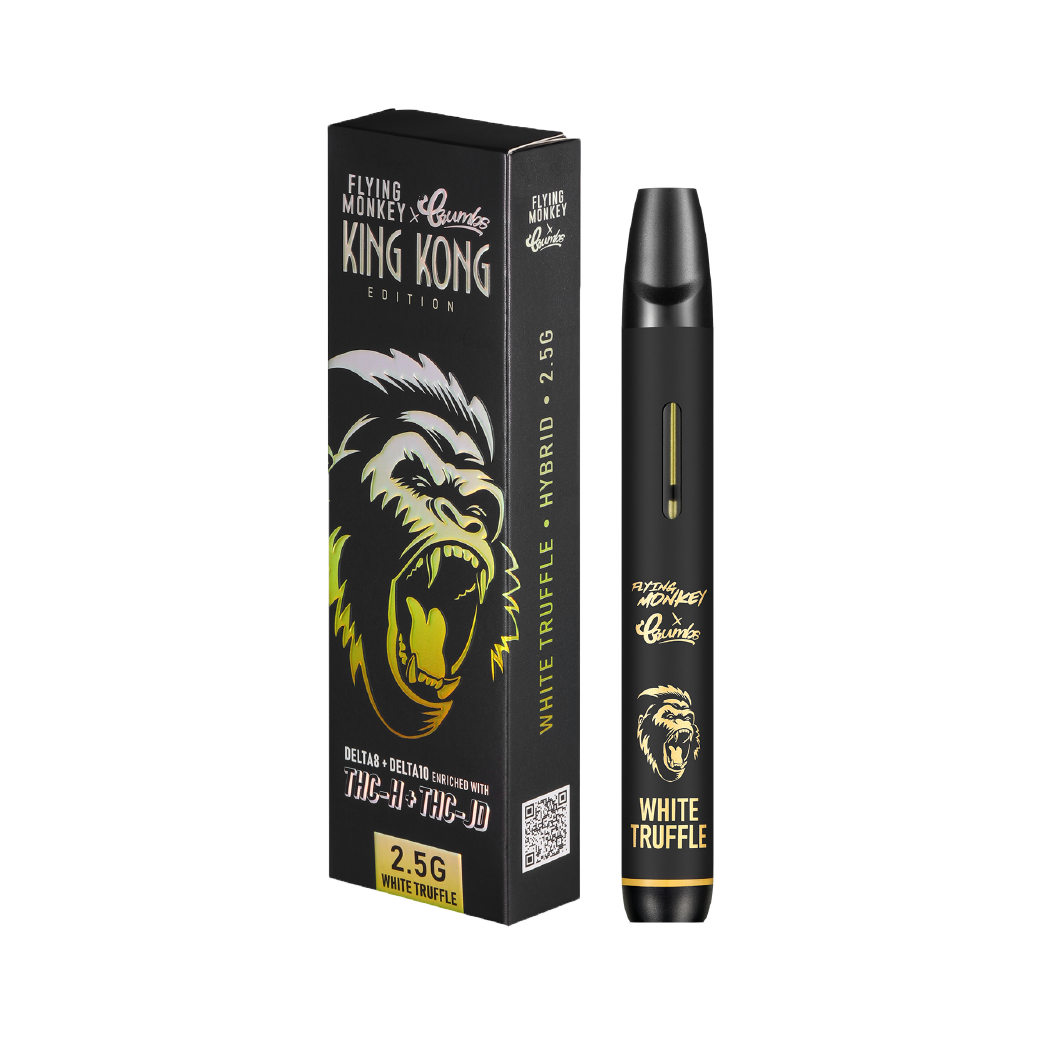 White Truffle King Kong Edition Delta 8 + Delta 10 + THC-H + THC-JD 2.5g Disposable by Flying Monkey x Crumbs