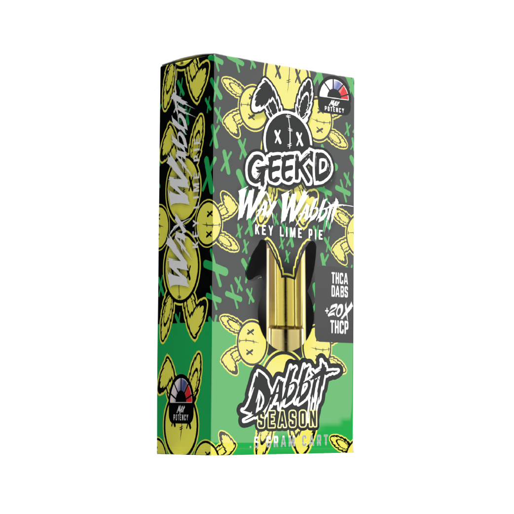 Wax Wabbit Key Lime Pie THC-A + 20x THC-P 0.5g Cartridge by Geek'd Extracts