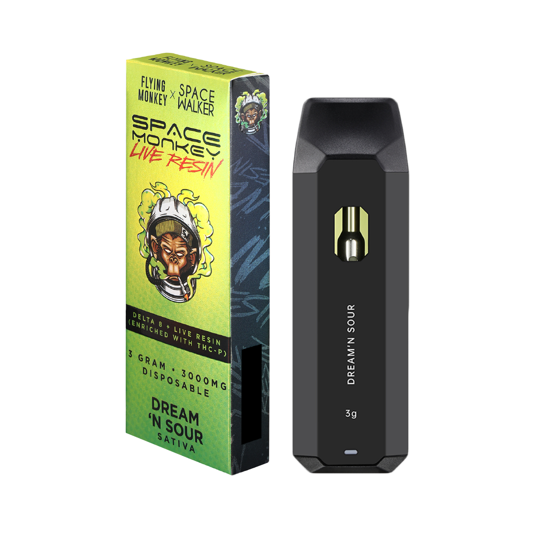 space walker disposable vape Flying Monkey x Dream 'N Sour Space Monkey 3g – CBDDEALS Select A Flavour:Kiwi Passion Fruit Guava Crystal Pink Lost Mary MT15000 Turbo: