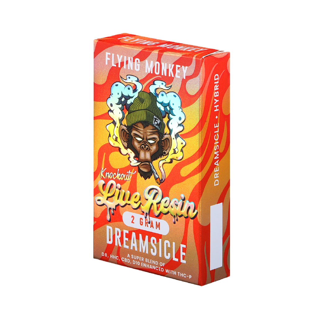 Dreamsicle Knock Out Live Resin Delta 8 + HHC +CBD + Delta 10 + THC-P 2g Disposable by Flying Monkey