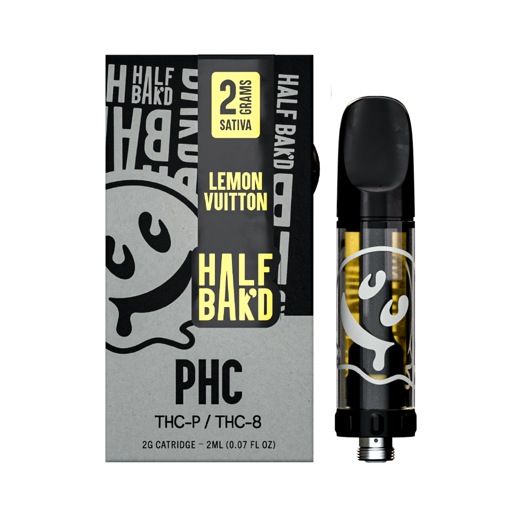 Lemon Vuitton PHC + THC-P + THC-8 2g Cartridge by Half Bak'd