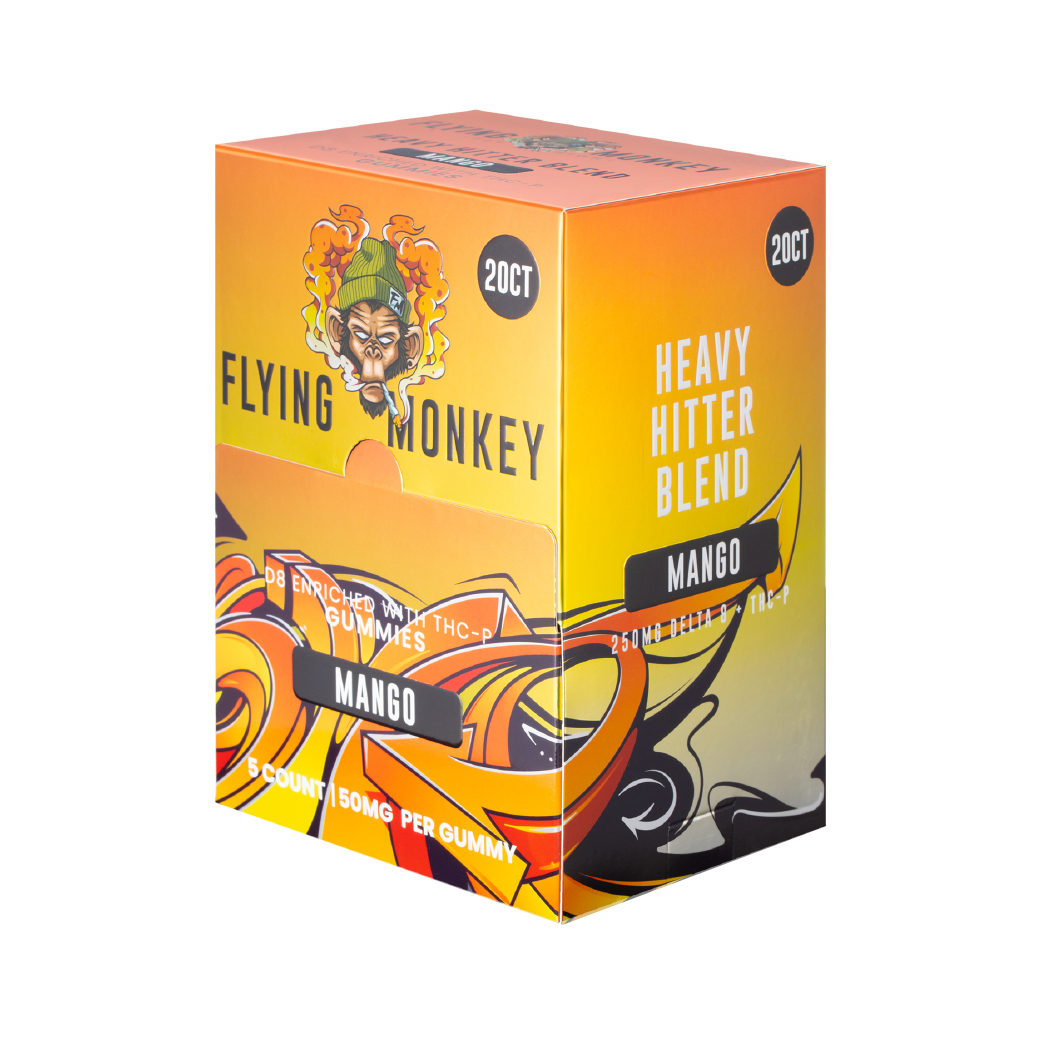 Mango Heavy Hitter Blend Delta 8 + THC-P 250mg Gummies by Flying Monkey