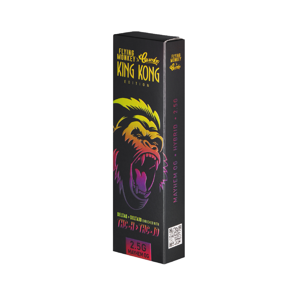 Mayhem OG King Kong Edition Delta 8 + Delta 10 + THC-H + THC-JD 2.5g Disposable by Flying Monkey x Crumbs
