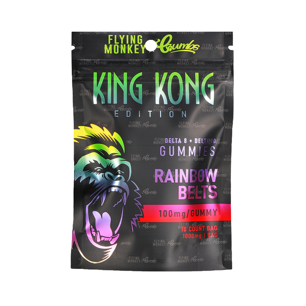 Rainbow Belts King Kong Edition Delta 8 + Delta 10 1000mg Gummies by Flying Monkey x Crumbs