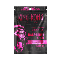 Raspberry Kush King Kong Edition Delta 8 + Delta 10 1000mg Gummies by Flying Monkey x Crumbs