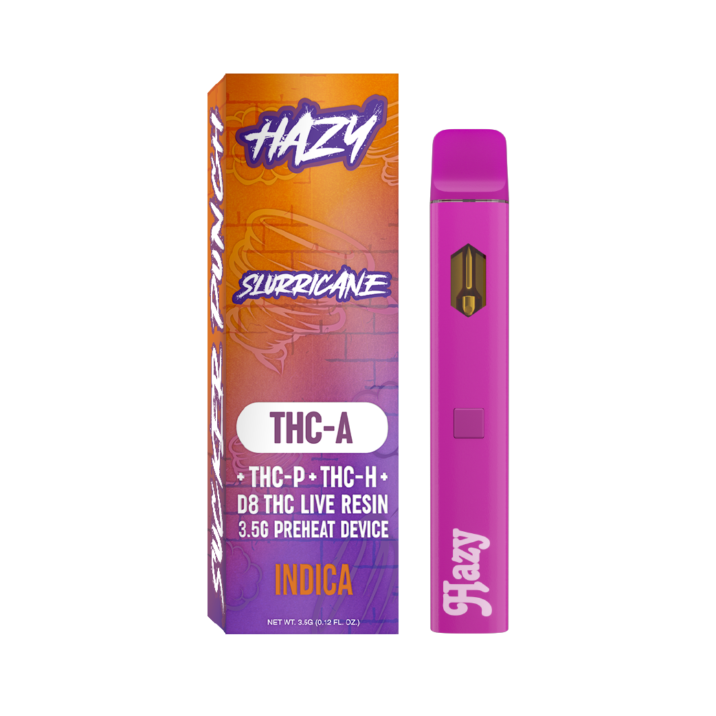 Slurricane THC-A + THC-P + THC-H + Delta 8 THC Live Resin 3.5g Disposable by Hazy Extrax