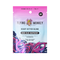 Sour Blue Raspberry Heavy Hitter Blend Delta 8 + THC-P 250mg Gummies by Flying Monkey
