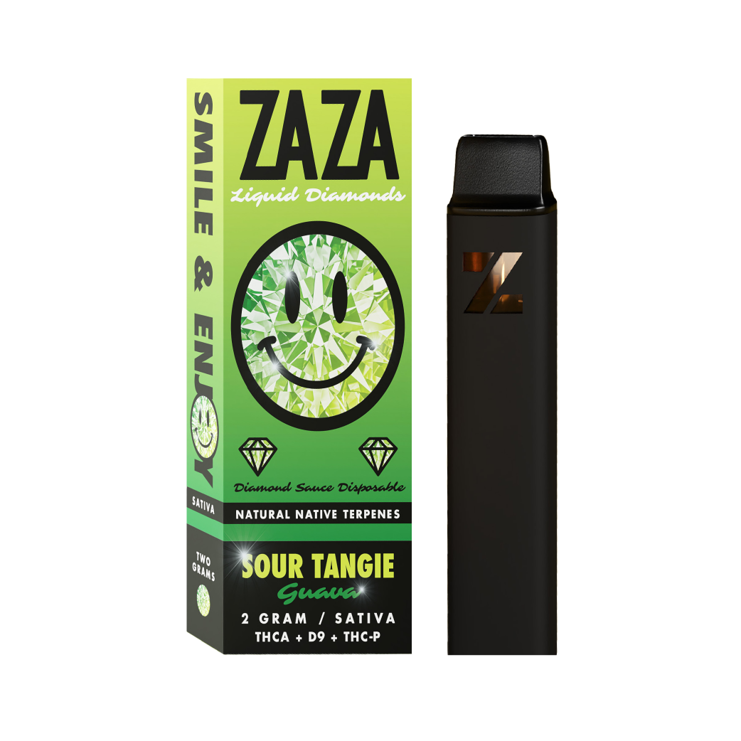 Sour Tangie Guava Liquid Diamonds THC-A + Delta 9 + THC-P 2g Disposable by Zaza