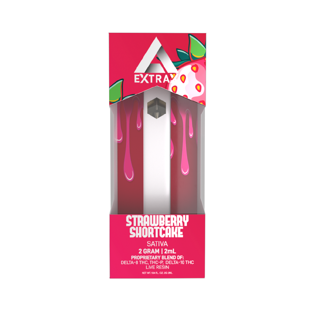 Delta Extrax Strawberry Shortcake D8 + D10 + THCP 2g Disposable CBDDEALS