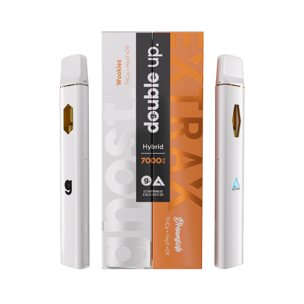 Wookies & Dreamsicle Double Up THC-A + HXY-9 + Delta 9 THC 7g Disposable by Ghost x Delta Extrax