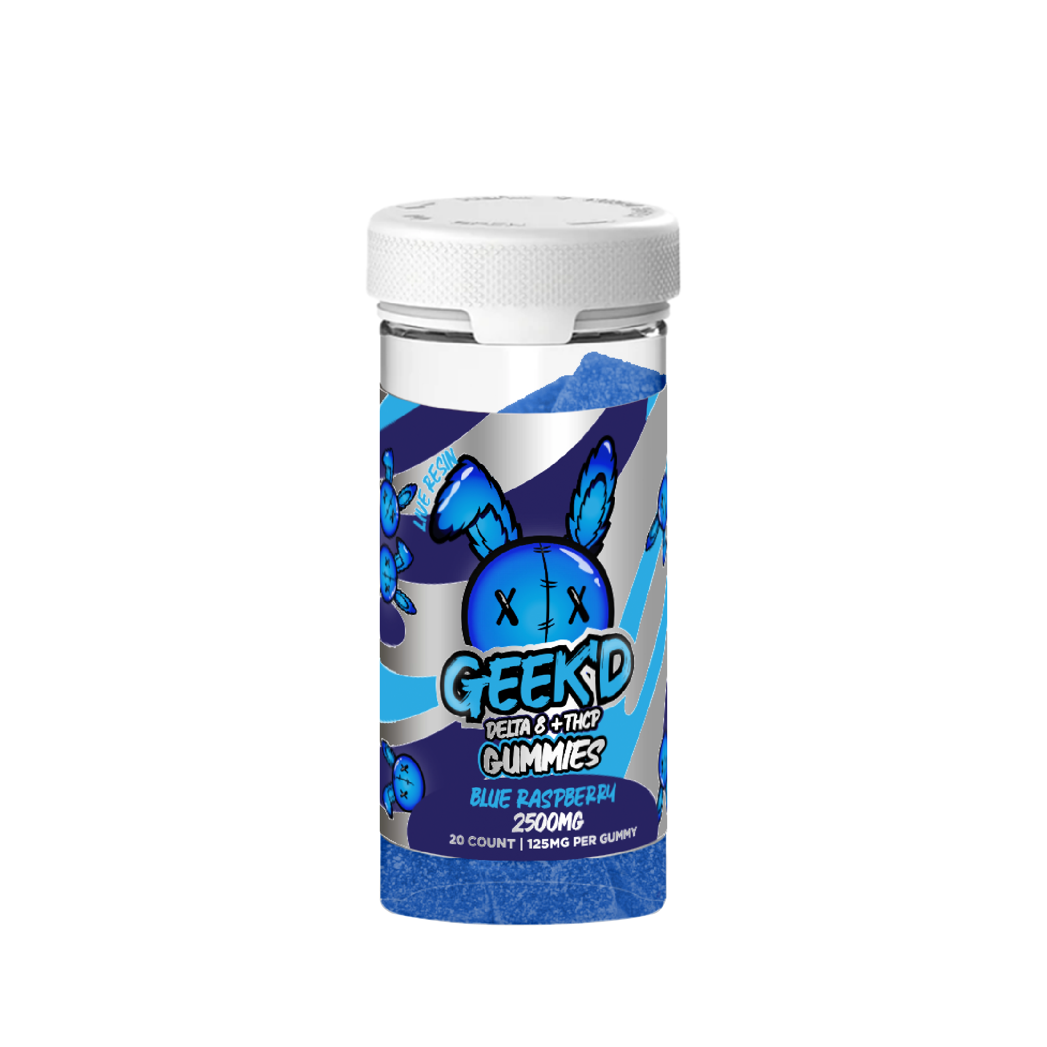 Geek'd Extracts Blue Raspberry Delta 8 + THC-P 2500mg Gummies – CBDDEALS