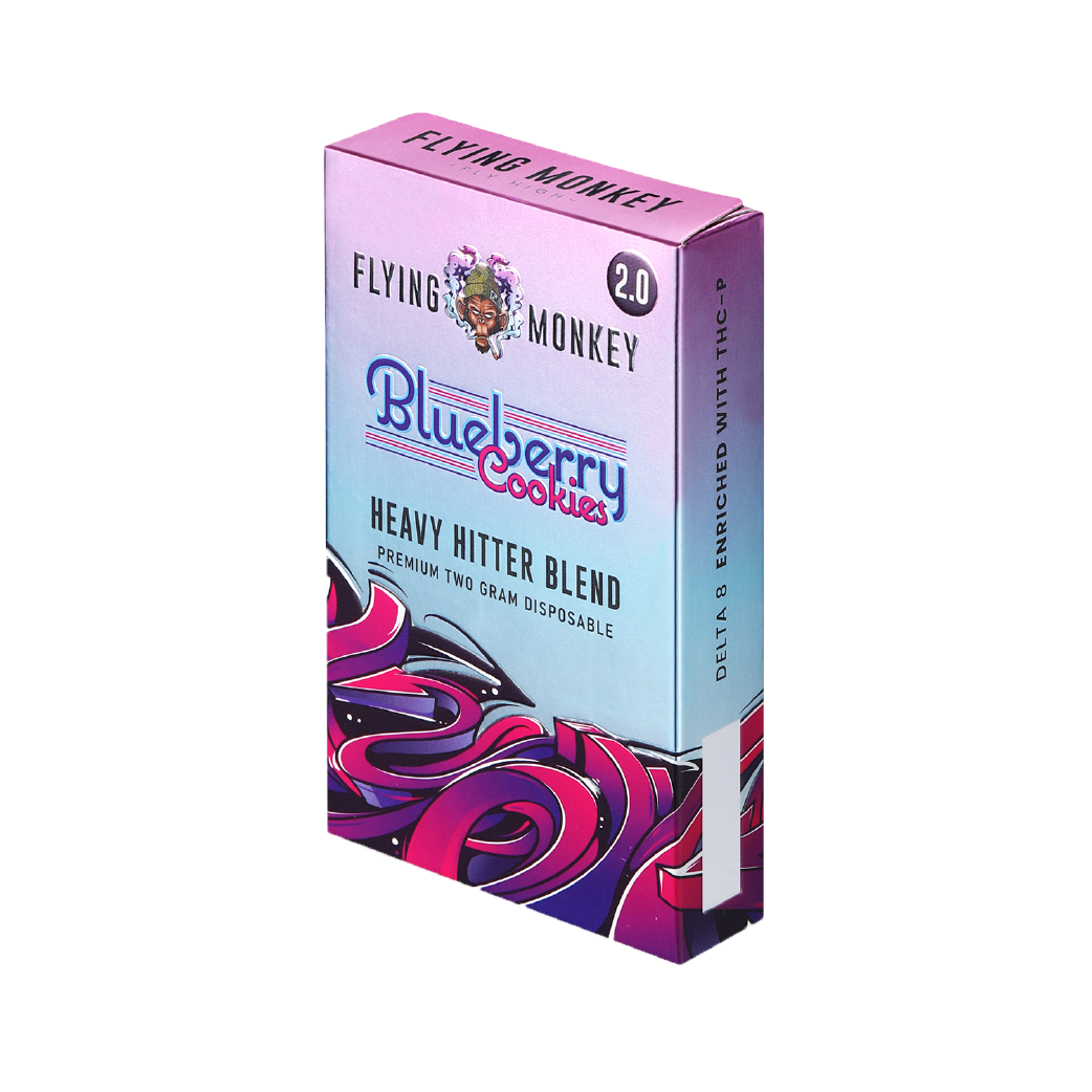 Blueberry Cookies Heavy Hitter Blend Delta 8 + THC-P 2g Disposable by Flying Monkey