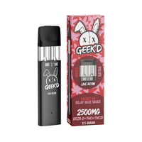 Cherry Pie & Sojay Haze Sauce Live Resin Delta 8 + PHC + THC-JD 2.5g Disposable by Geek'd Extracts
