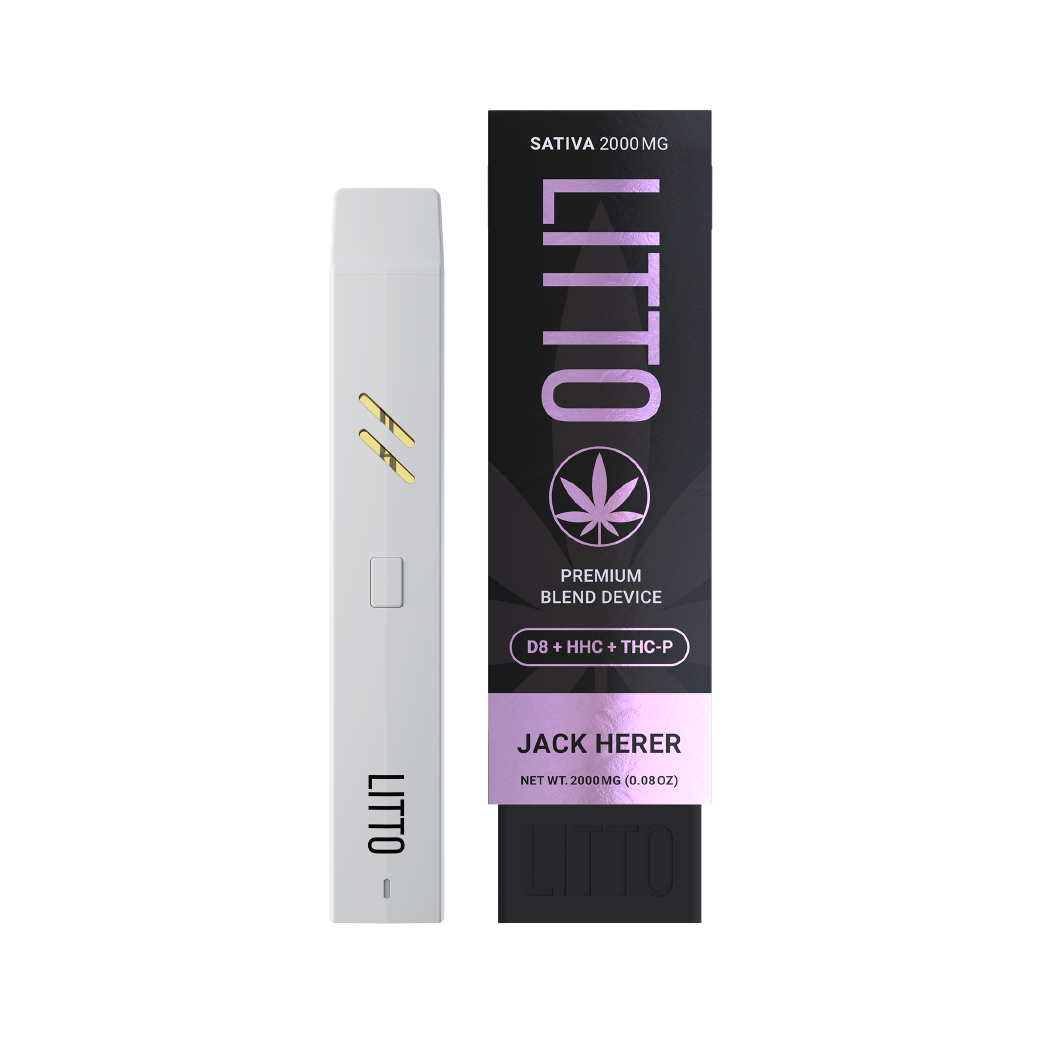 Jack Herer Tri Blend Delta 8 + HHC + THC-P 2g Disposable by Litto